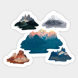 Mountains Watercolor Sticker